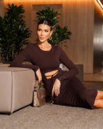 VESTIDO DE MALHA COM DET VAZADO CINTURA - REF 286000 - Imagem 3